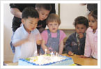 Blowing out the candles