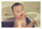 Baby in the tub!