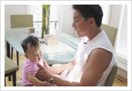 In Sum Chun's lap