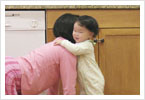 Yaaaay! Hug from Mommy!
